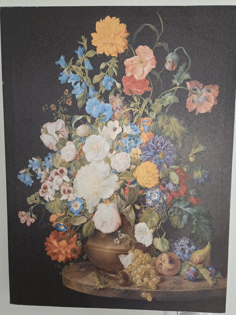 Floral Still Life Canvas Print Multicolor Bouquet 12x16